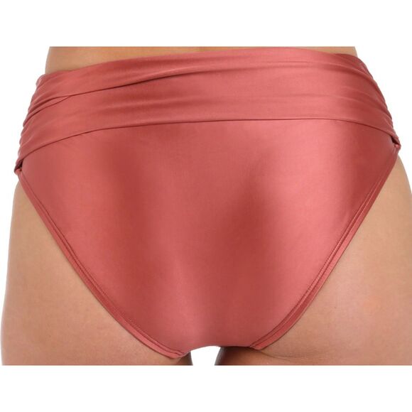 NWT LA BLANCA Earth Goddess Mid-Waist Twist Front Bikini Bottom Size 4 Sienna - Picture 3 of 8